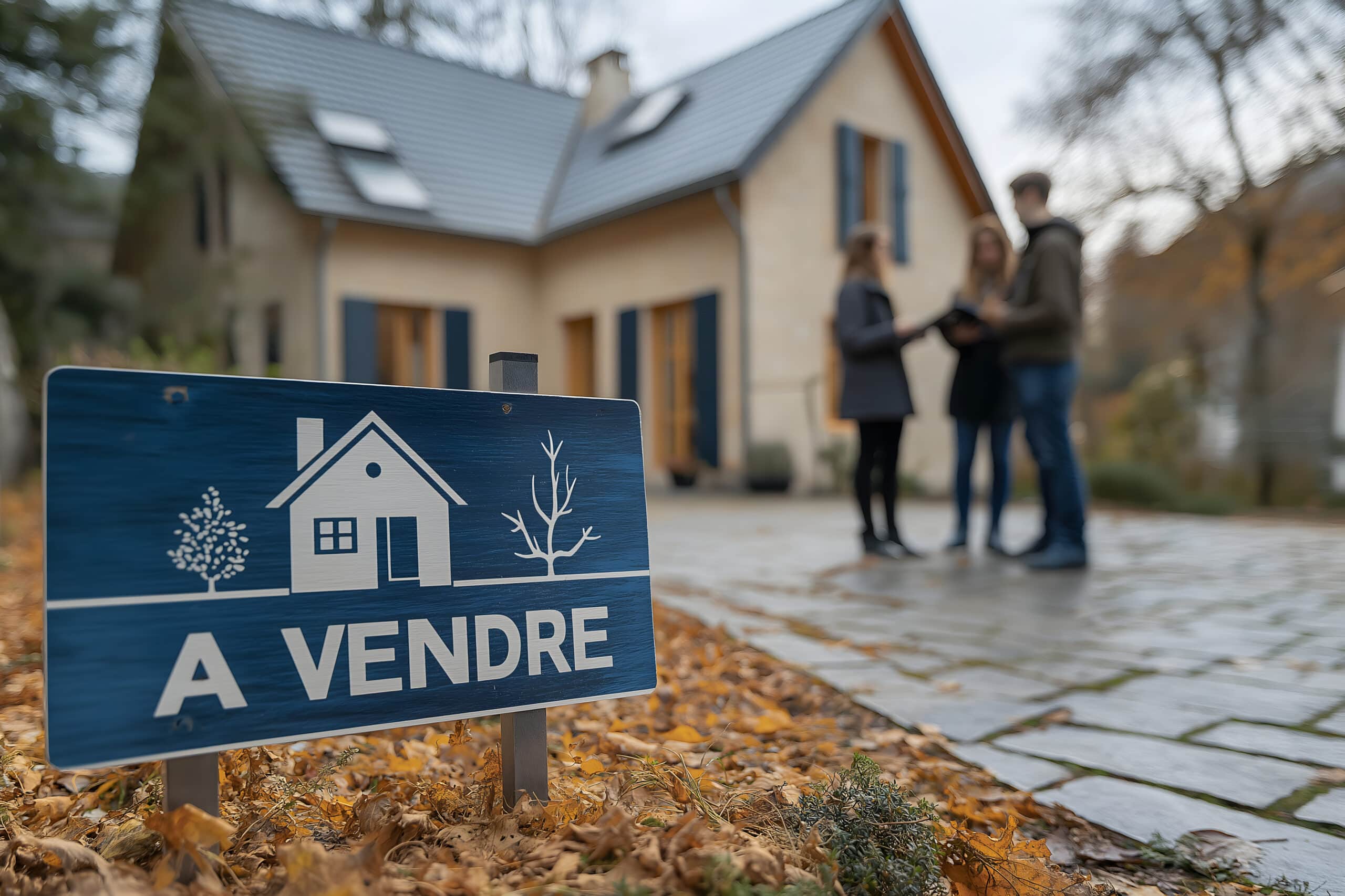 maison à vendre, en hiver